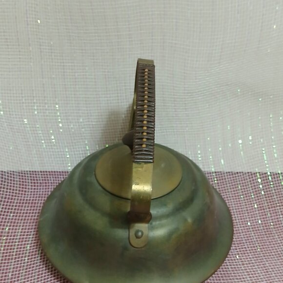 MCM Metawa Holland Brass & Copper Teapot with Cane Wrapped Handle - Picture 5 of 8